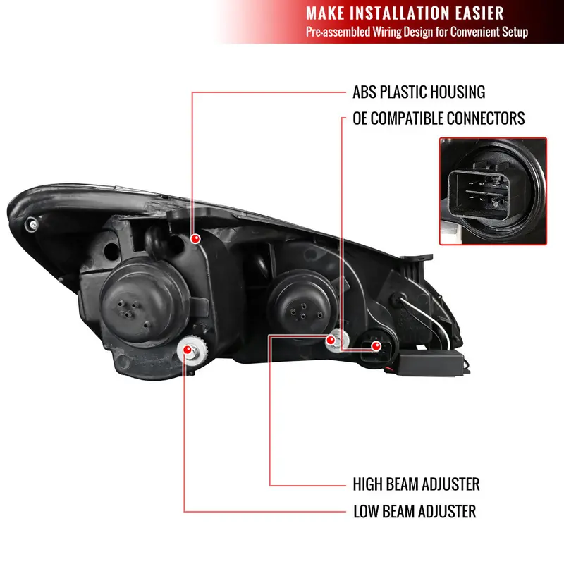 Spec-D 10-12 Hyundai Genesis 2Dr Projector Headlights Black 2