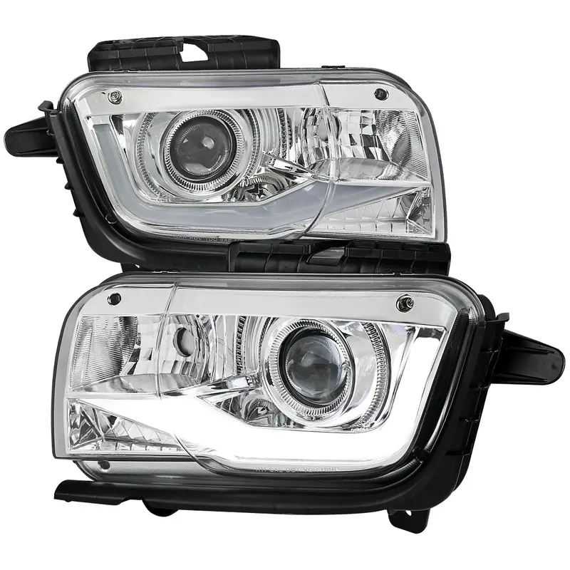 Spec-D 10-13 Chevy Camaro Led Bar Projector Headlights Chrome 1
