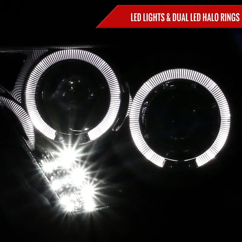 Spec-D 10-14 Ford Mustang Headlights Dual Projector Jet Black/Clear 2