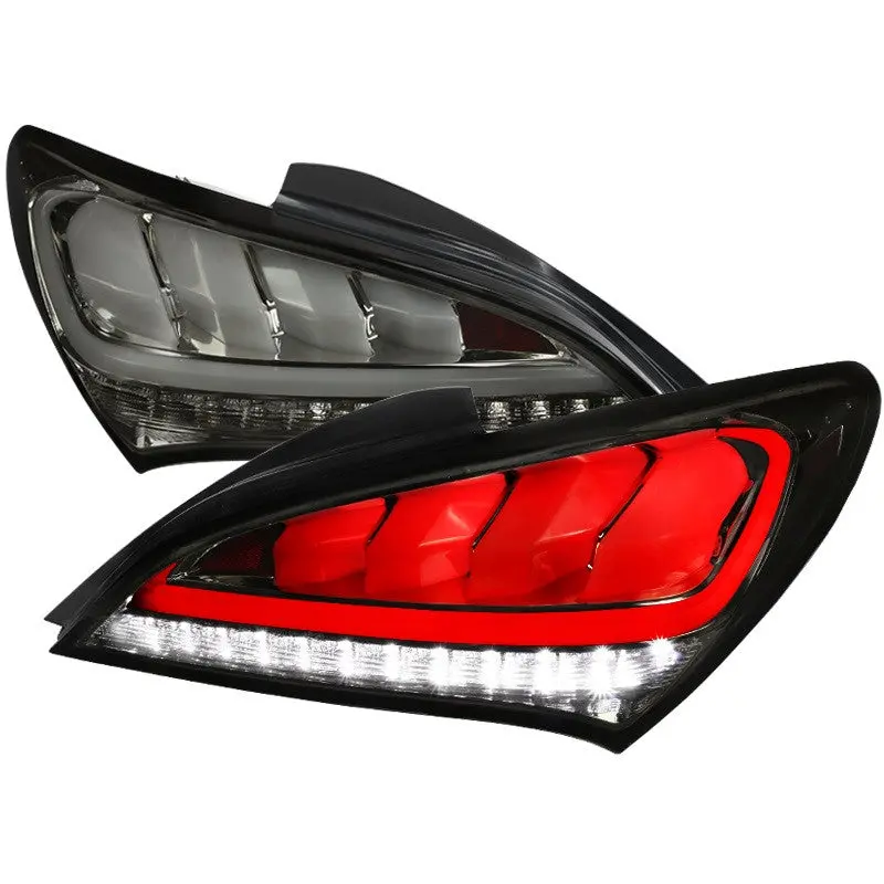 Spec-D 10-15 Hyundai Genesis 2Dr Led Seq Tail Lights Smoked 1