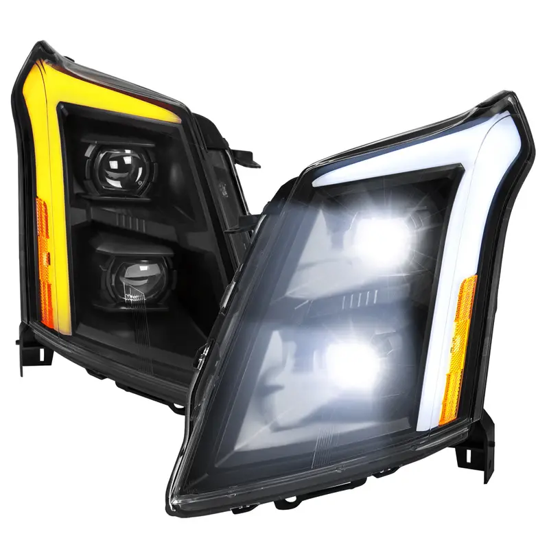 Spec-D 10-16 Cadillac Srx Projector Headlights Full Seq Led Drl Black 1