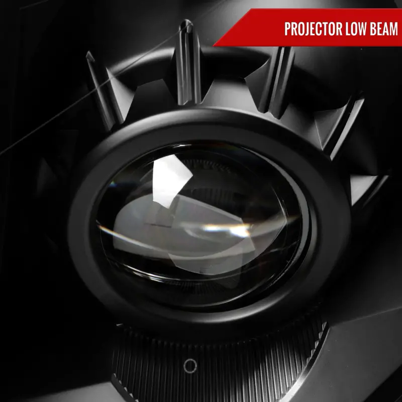 Spec-D 10-16 Cadillac Srx Projector Headlights Halogen Matte Black 1