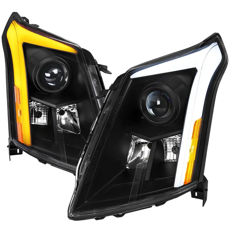 Spec-D 10-16 Cadillac Srx Projector Headlights Sequential Black 1