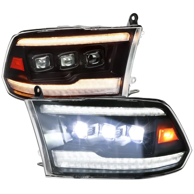 Spec-D 10-18 Ram 1500 2500 3500 /19-21 Ram Classic Seq Headlights Blk 1