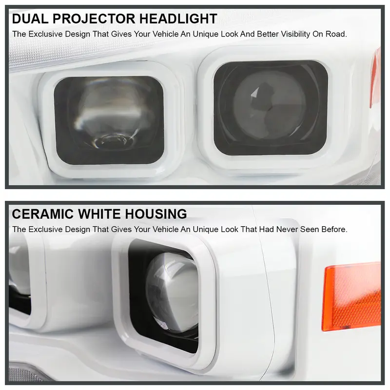 Spec-D 10-18 Ram 1500 2500 3500/19-24 Ram Classic Headlights Seq White 2