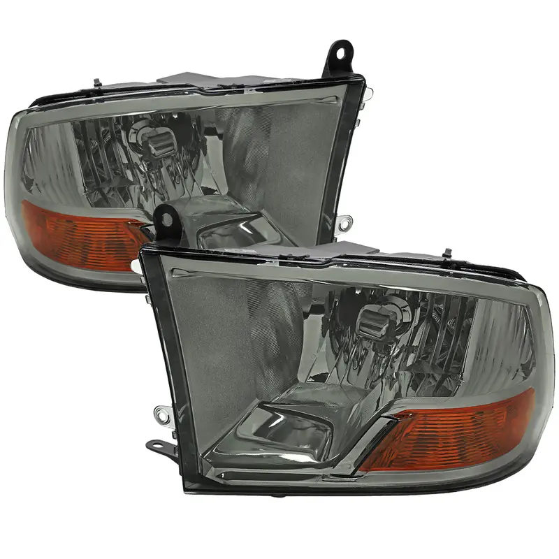 Spec-D 10-18 Ram 1500 2500 3500 Ram Classic Headlights Oem Quad Smoked 1