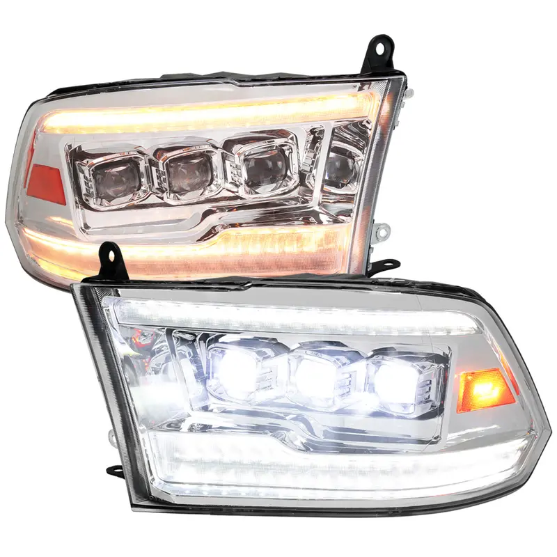 Spec-D 10-18 Ram 1500 2500 3500 Ram Classic Headlights Seq Led Chrome 1