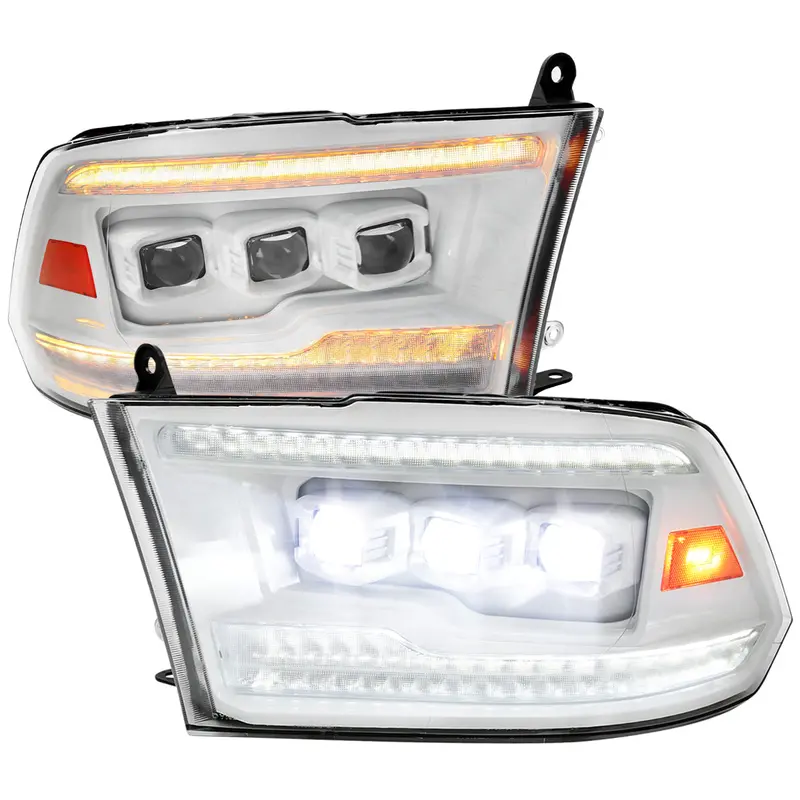 Spec-D 10-18 Ram 1500 2500 3500 /Ram Classic Seq Pro Headlights White 1