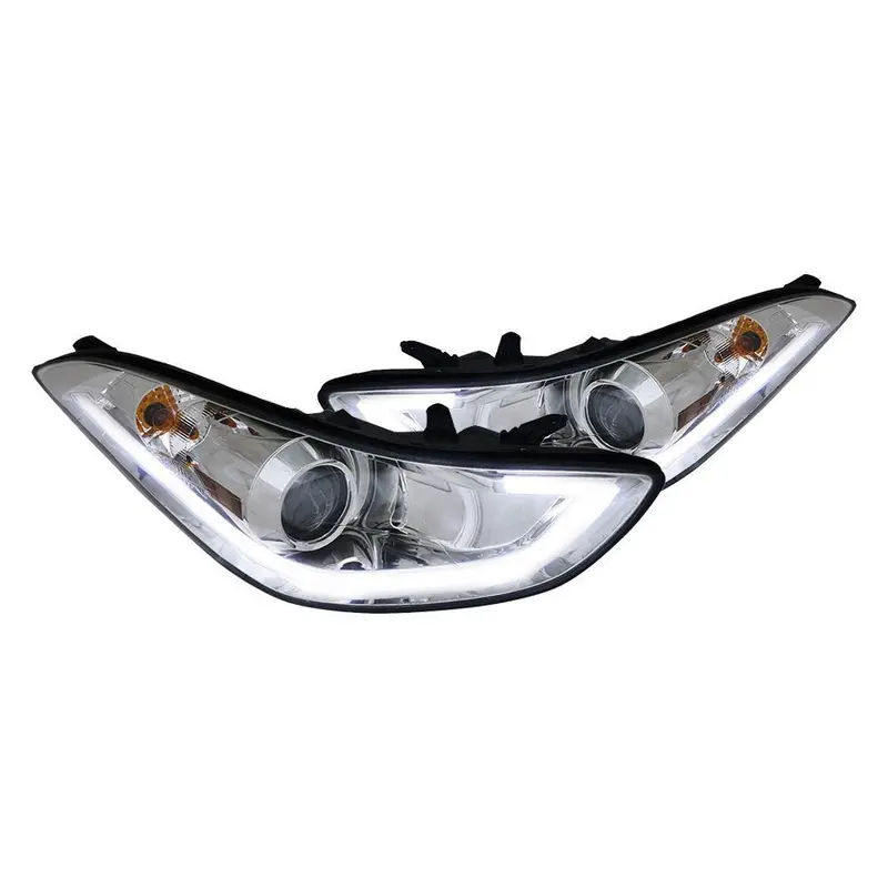 Spec-D 11-13 Hyundai Elantra Projector Headlights Chrome 1