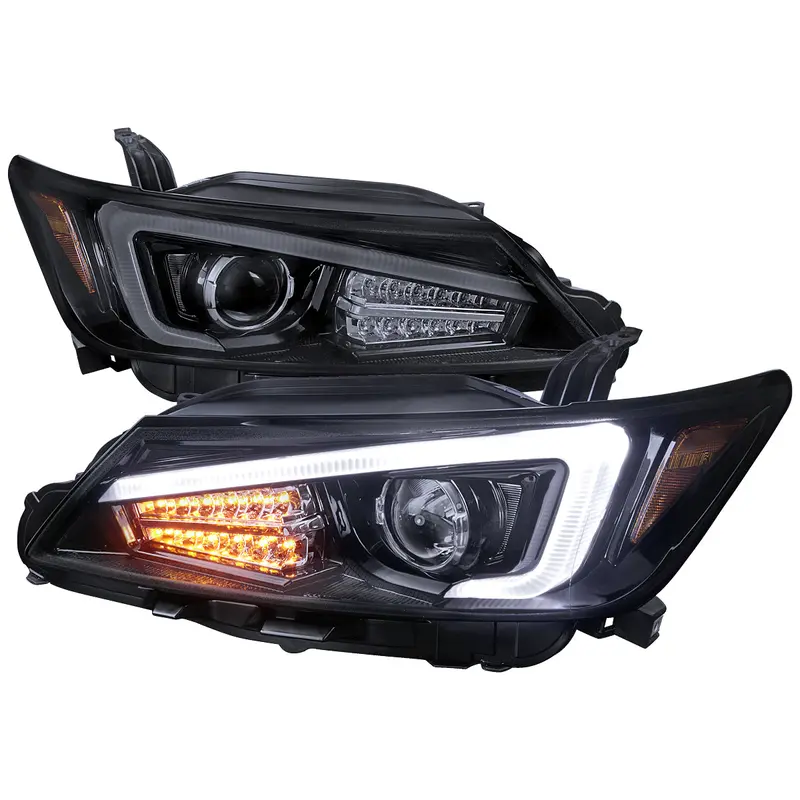 Spec-D 11-13 Scion Tc Projector Headlights Led Bar Jet Black/Smoked 1