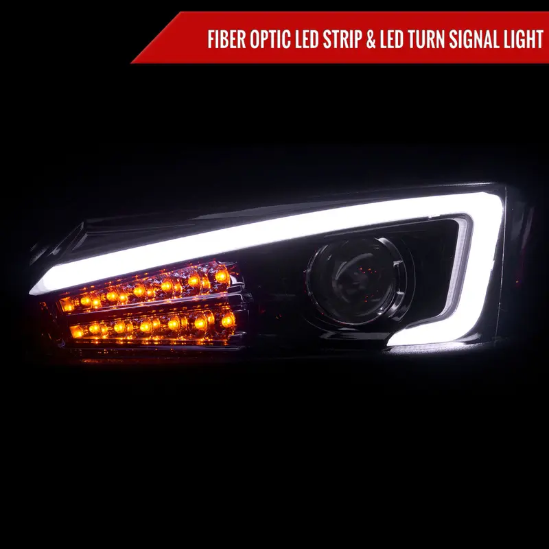 Spec-D 11-13 Scion Tc Projector Headlights Led Bar Jet Black/Smoked 2