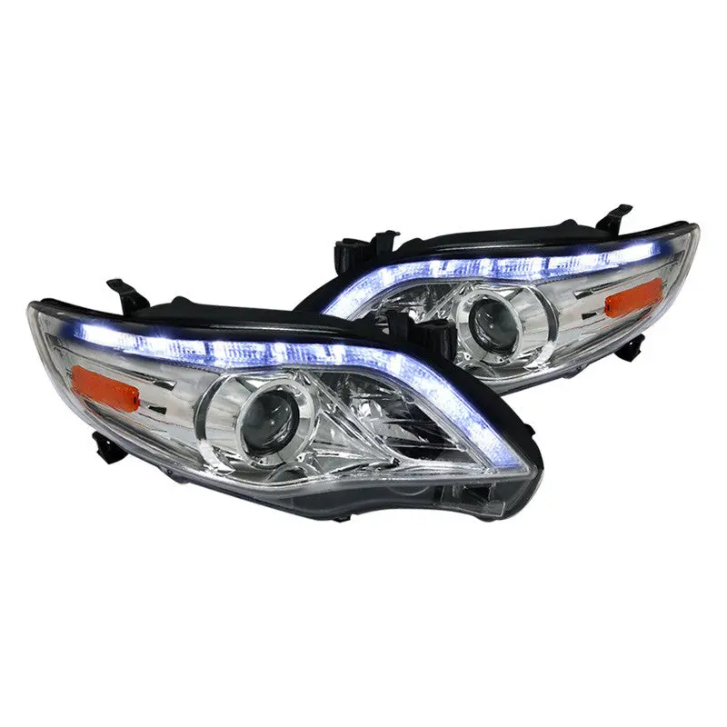 Spec-D 11-13 Toyota Corolla Projector Chrome Headlights 1