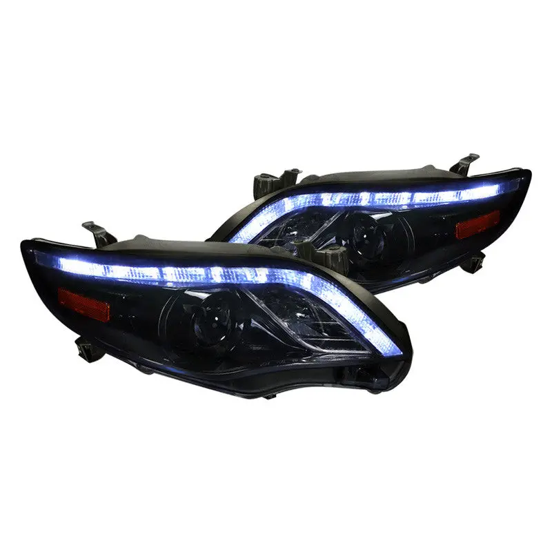Spec-D 11-13 Toyota Corolla Projector Headlights Smoked 1