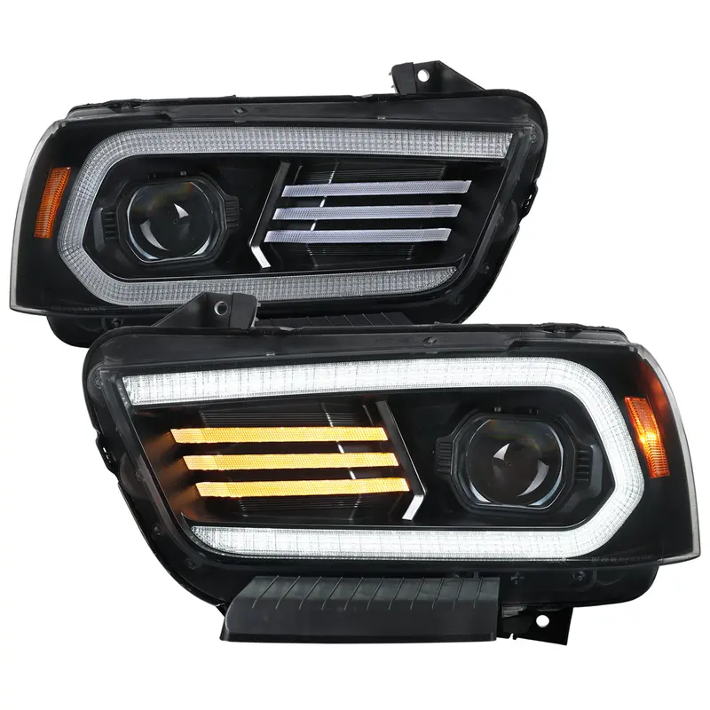 Spec-D 11-14 Dodge Charger Projector Hid Headlight Black 1