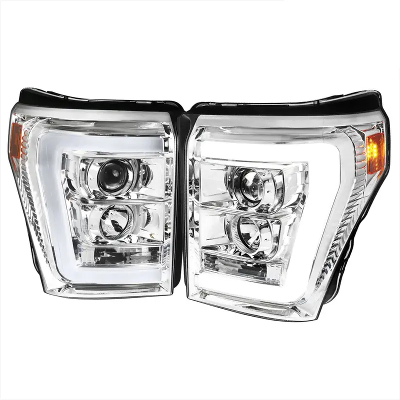 Spec-D 11-16 Ford F250 F350 F450 Pro Seq Headlights Chrome 1