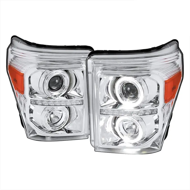 Spec-D 11-16 Ford F250 F350 F450 Projector Headlights Chrome 1