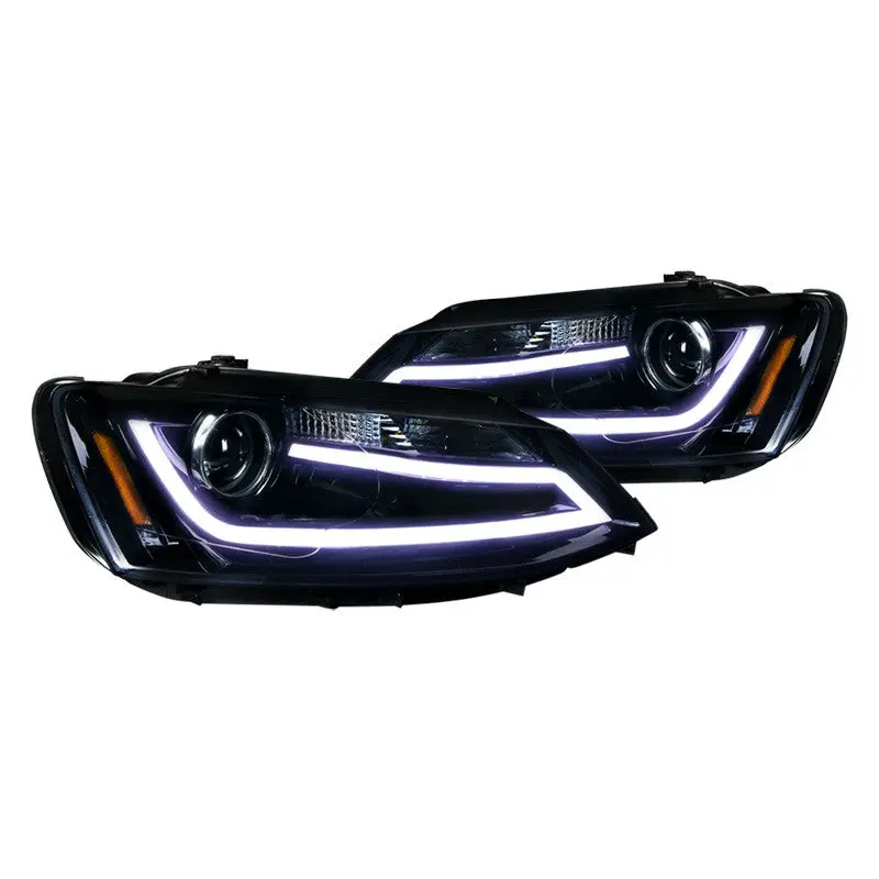 Spec-D 11-18 Vw Jetta Mk6 Headlights Led Bar Projector Black/Smoked 1