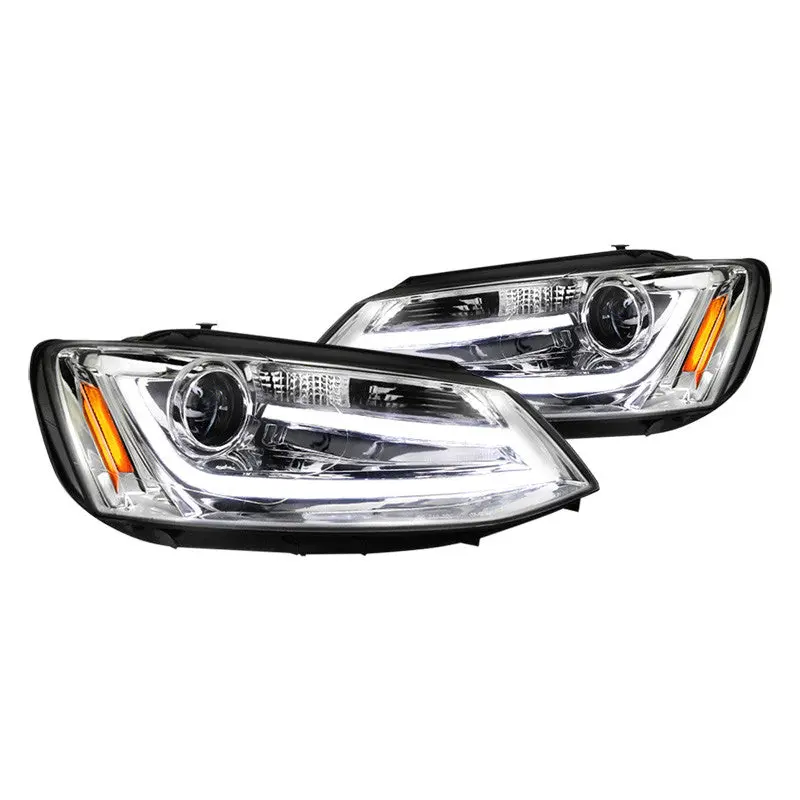 Spec-D 11-18 Vw Jetta Mk6 Headlights Led Bar Projector Chrome/Clear 1