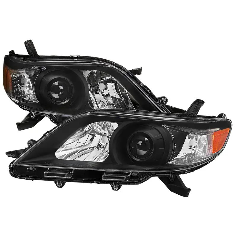 Spec-D 11-20 Toyota Sienna Projector Headlights Halogen Matte Black 1