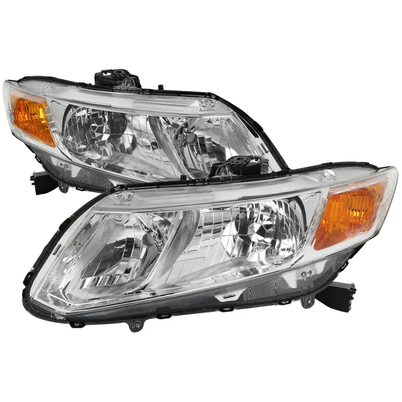 Spec-D 12-13 Civic 2Dr/12-15 Civic 4Dr Crystal Headlights Chrome 1