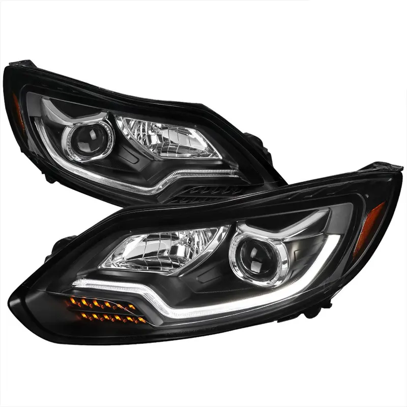 Spec-D 12-14 Ford Focu Projector Headlights Seq Led Black 1