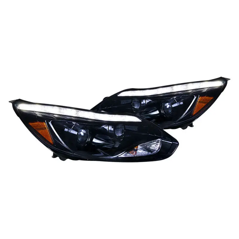 Spec-D 12-14 Ford Focus Projector Black W/Led Dtrl Headlights 1