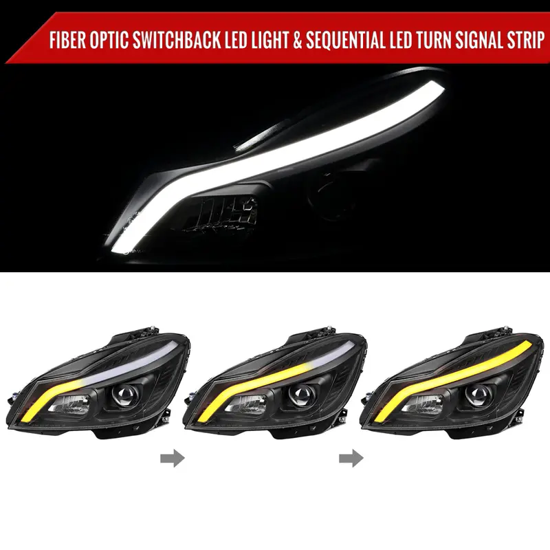 Spec-D 12-14 Mercedes C-Class W204 Projector Headlights Led Turn. 2
