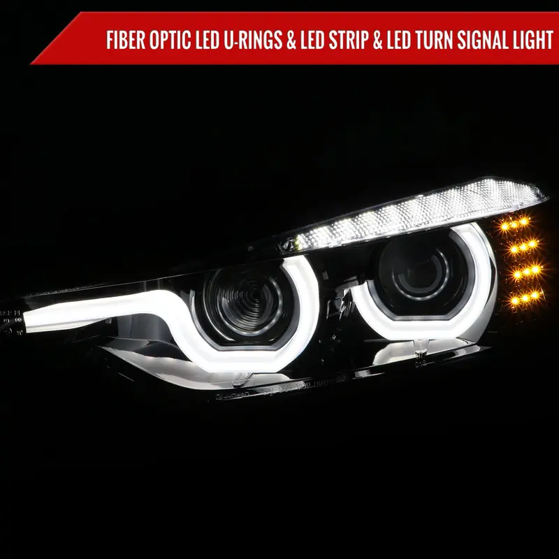 Spec-D 12-15 Bmw F30 3-Series 4Dr Pro Headlights Hid Gl Black/Smoked 2