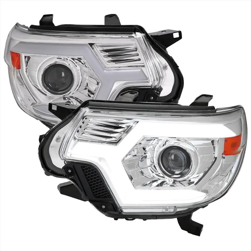 Spec-D 12-15 Tacoma Led Bar Seq Headlights Chrome 1