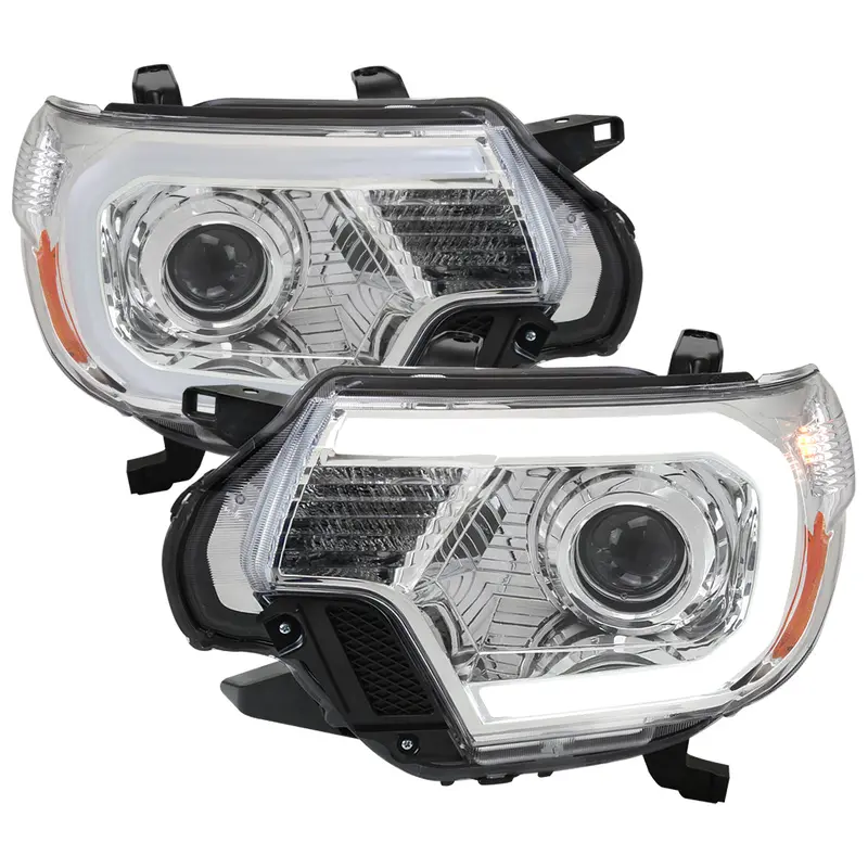 Spec-D 12-15 Tacoma Led Projector Headlights Led Parking Light Chrome 1