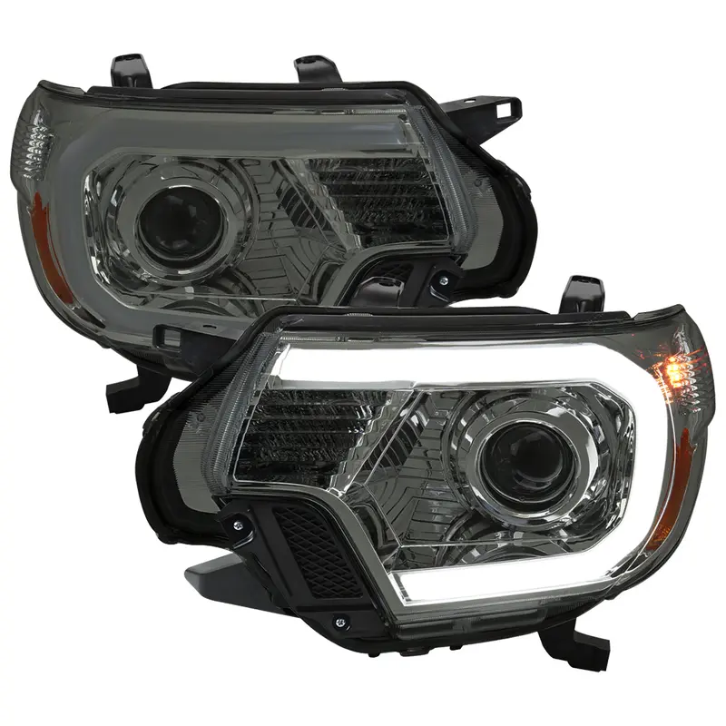 Spec-D 12-15 Tacoma Projector Headlights Parking Light Chrome/Smoked 1