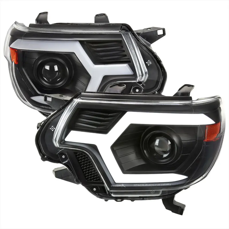 Spec-D 12-15 Tacoma Projector Headlights Seq Led Black 1