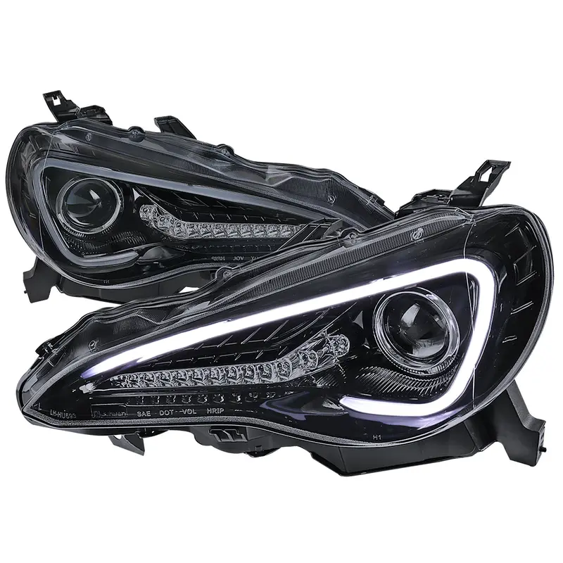 Spec-D 12-17 86/ Scion Frs Bar Projector Headlights Gl Black/ Smoked 1