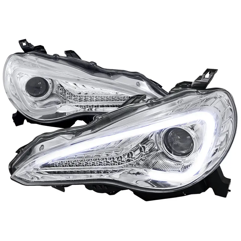 Spec-D 12-17 Scion Frs/86 Pro Headlights Strip & Turn Lights Chrome 1