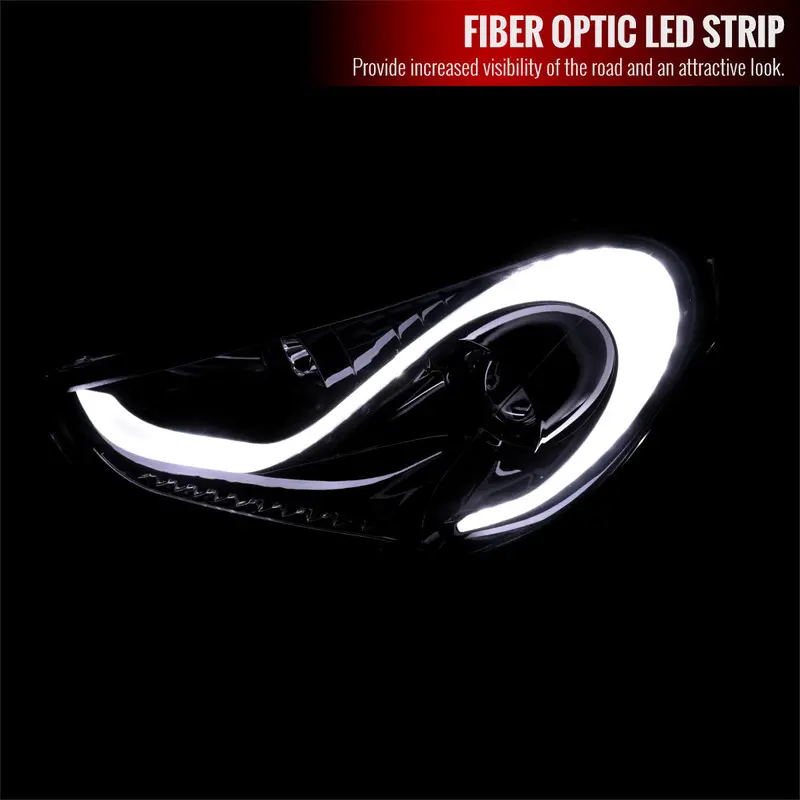 Spec-D 12-17 Veloster Sequential Led Headlights Black/Smoked 2