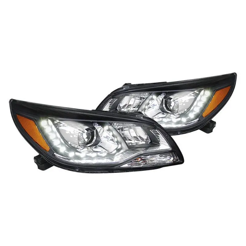 Spec-D 13-15 Chevy Malibu Headlights Projector Matte Black/Clear 1