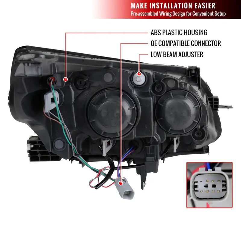 Spec-D 13-15 Malibu Projector Headlights Chrome Smoked 2