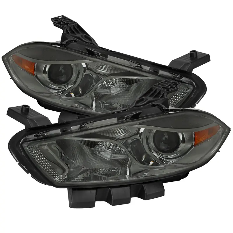 Spec-D 13-16 Dodge Dart Headlights Oem Style High/Low Beam Smoked 1