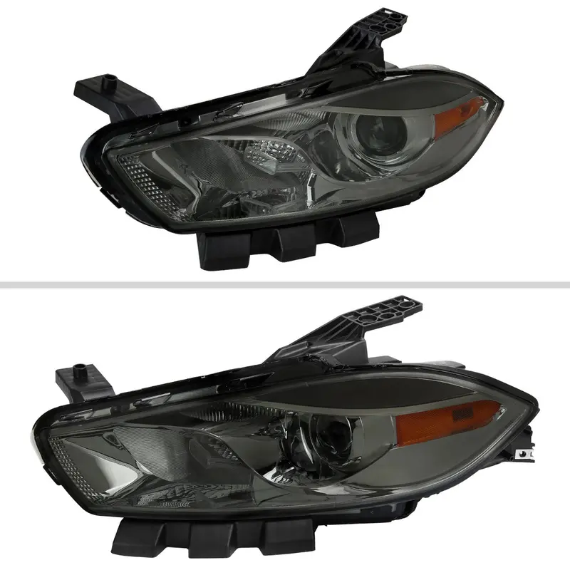 Spec-D 13-16 Dodge Dart Headlights Oem Style High/Low Beam Smoked 2