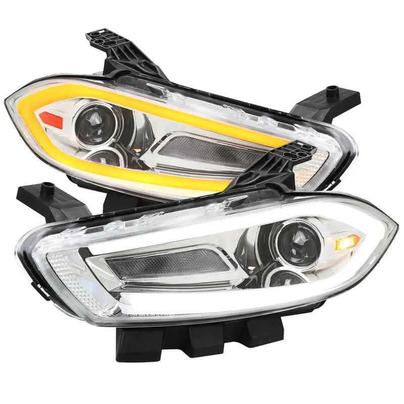 Spec-D 13-16 Dodge Dart Headlights Sequential Led Chrome 1