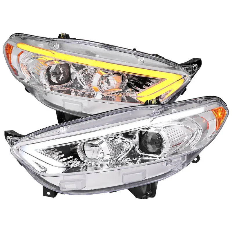 Spec-D 13-16 Ford Fusion Switchback Seq Projector Headlights Chrome 1