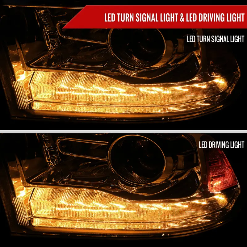 Spec-D 13-18 Ram 1500 2500 3500 Headlights Led Bar Chrome 2