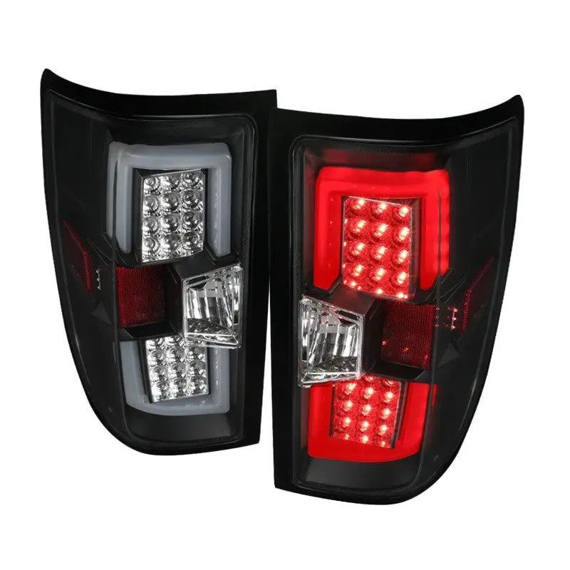 Spec-D 14-15 Chevrolet Silverado Led Tail Lights Black 1