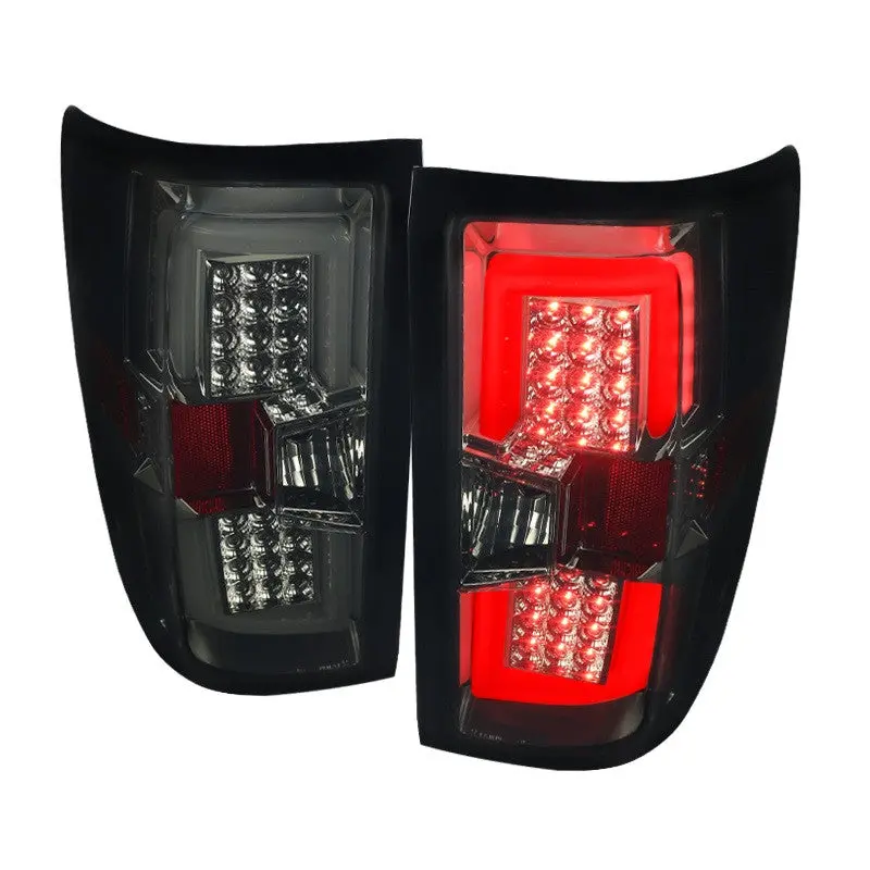 Spec-D 14-15 Chevrolet Silverado Led Tail Lights Smoked 1