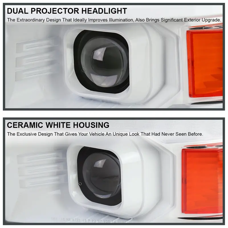 Spec-D 14-15 Silverado 1500 Sequential Headlights White/Black Trim 2