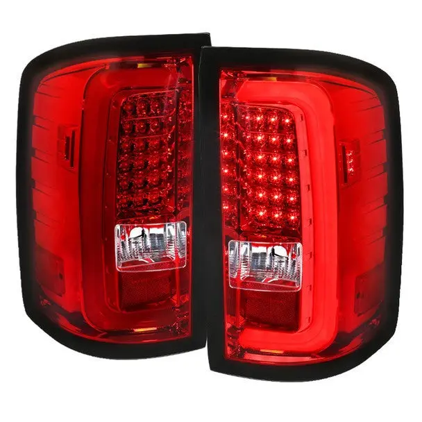 Spec-D 14-16 Gmc Sierra Led Tail Lights Red 1