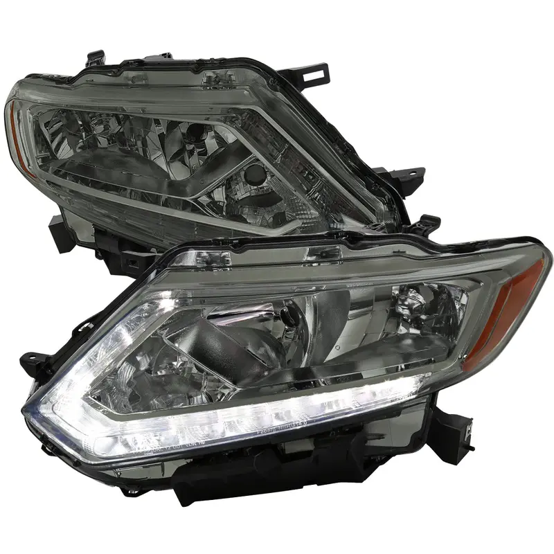 Spec-D 14-16 Nissan Rogue Headlights Oem Style Chrome/Smoked 1