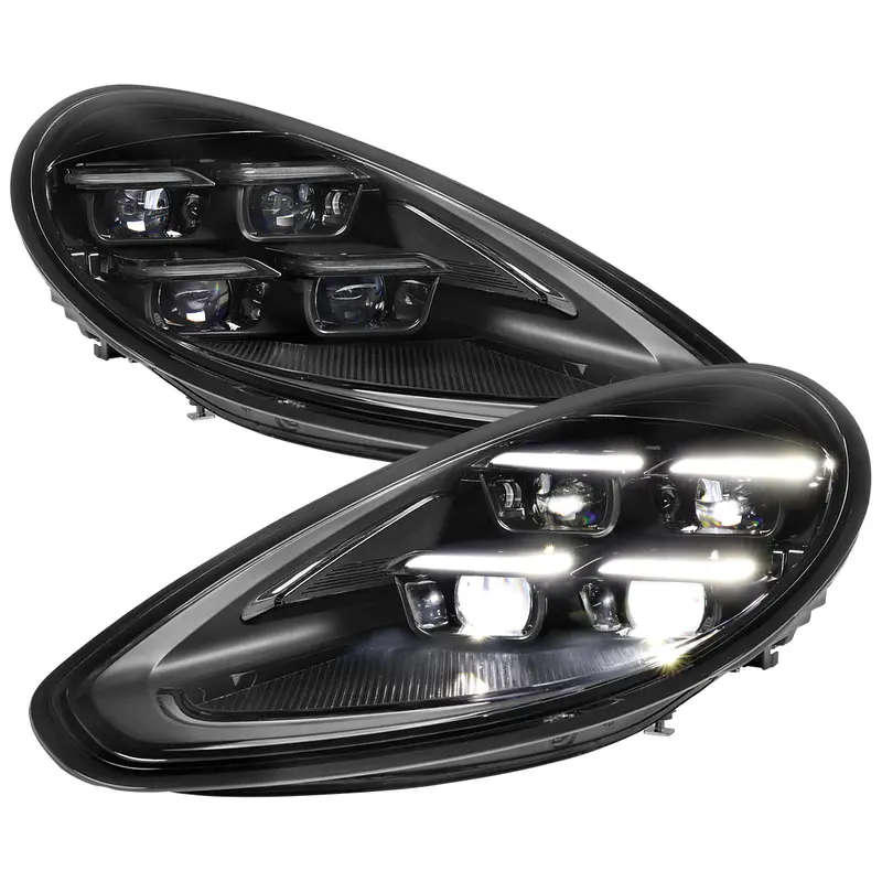 Spec-D 14-16 Porsche Panamera 970 Matrix Style Headlights Non Hid Blk 1