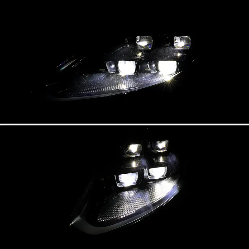 Spec-D 14-16 Porsche Panamera 970 Matrix Style Headlights Non Hid Blk 2