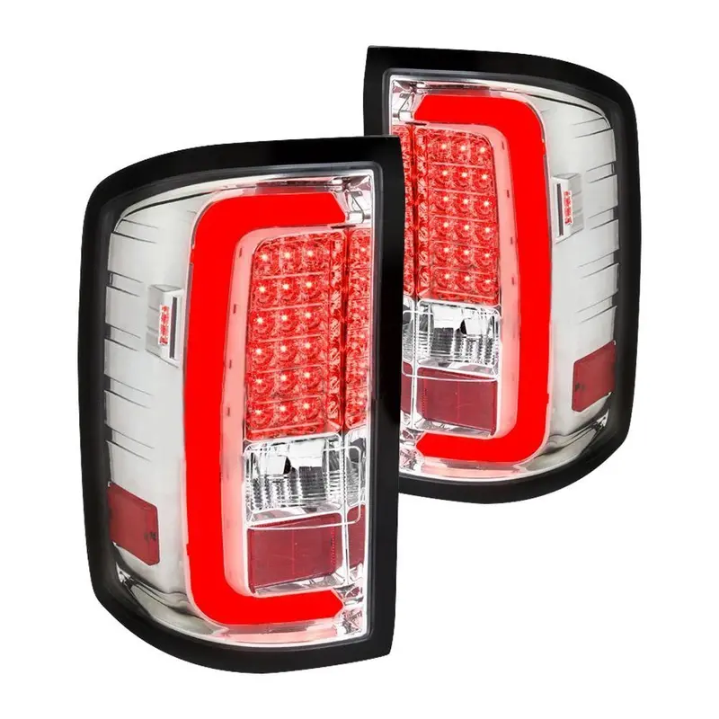 Spec-D 14-18 Gmc Sierra 2500Hd 3500Hd Led Tail Lights Chrome 1